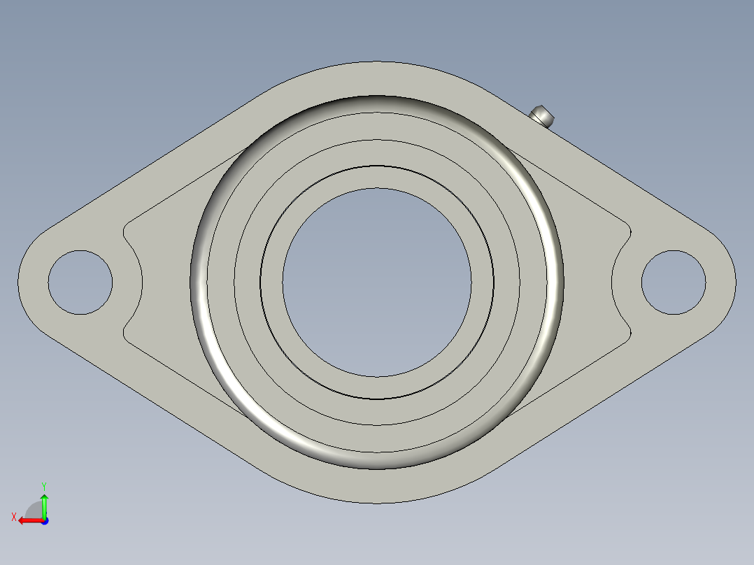 GBT7810-1995带菱形座轴承UCFLU210后视图