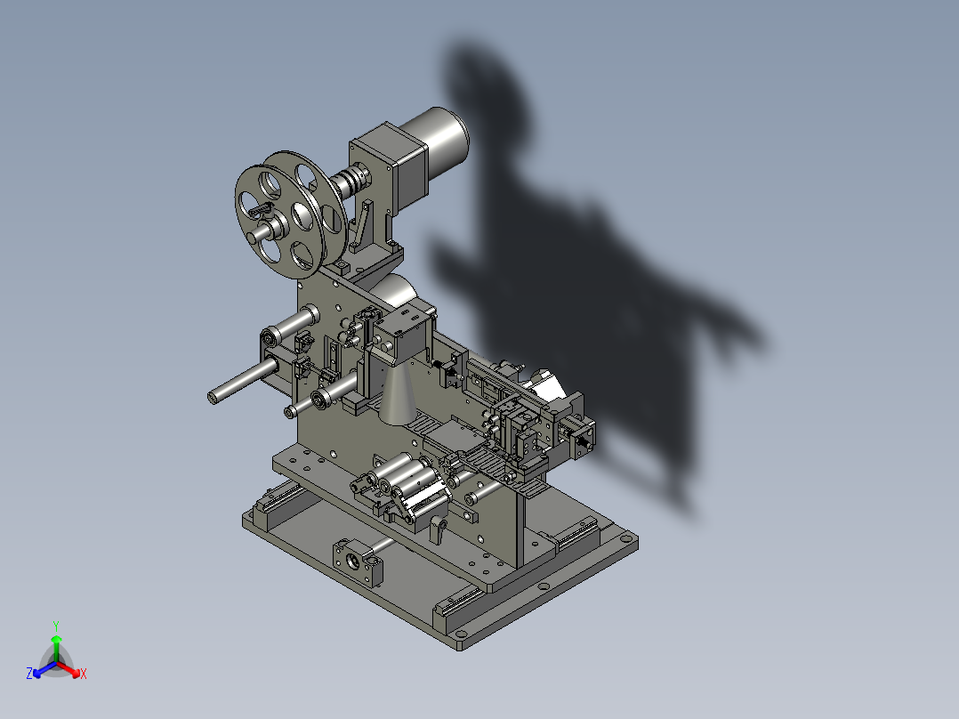 A25-TB-02-1000贴标签机构SLD1SM正等轴测图