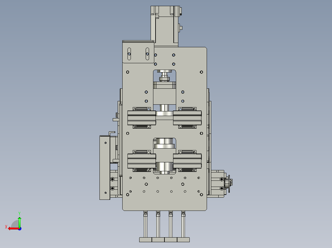 高节拍快速换型的变距抓手后视图