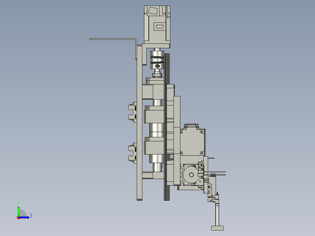 高节拍快速换型的变距抓手左视图