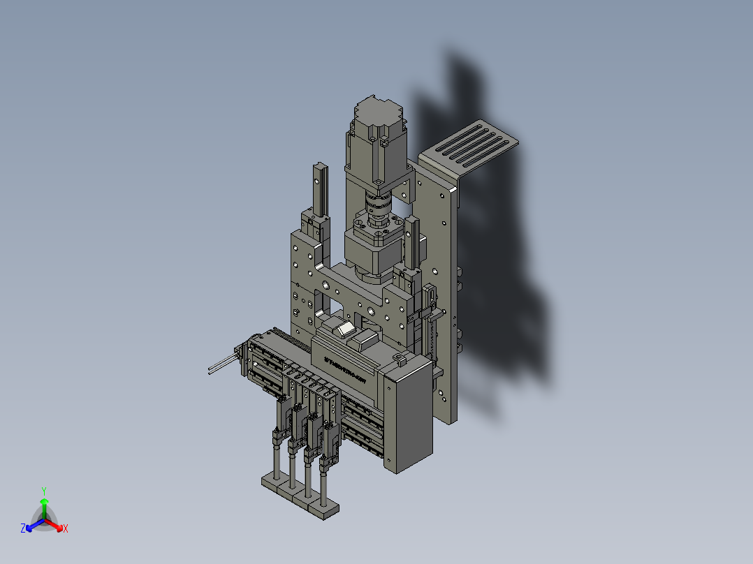 高节拍快速换型的变距抓手正等轴测图