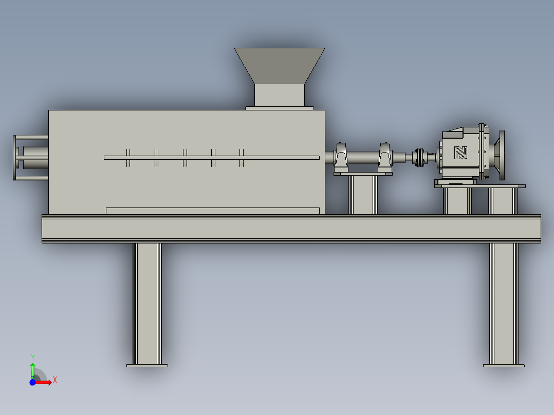 固液分离机尾菜脱水机前视图