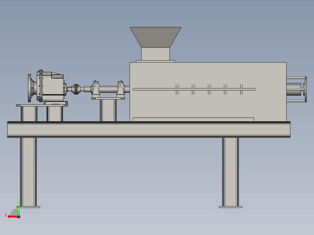 固液分离机尾菜脱水机后视图