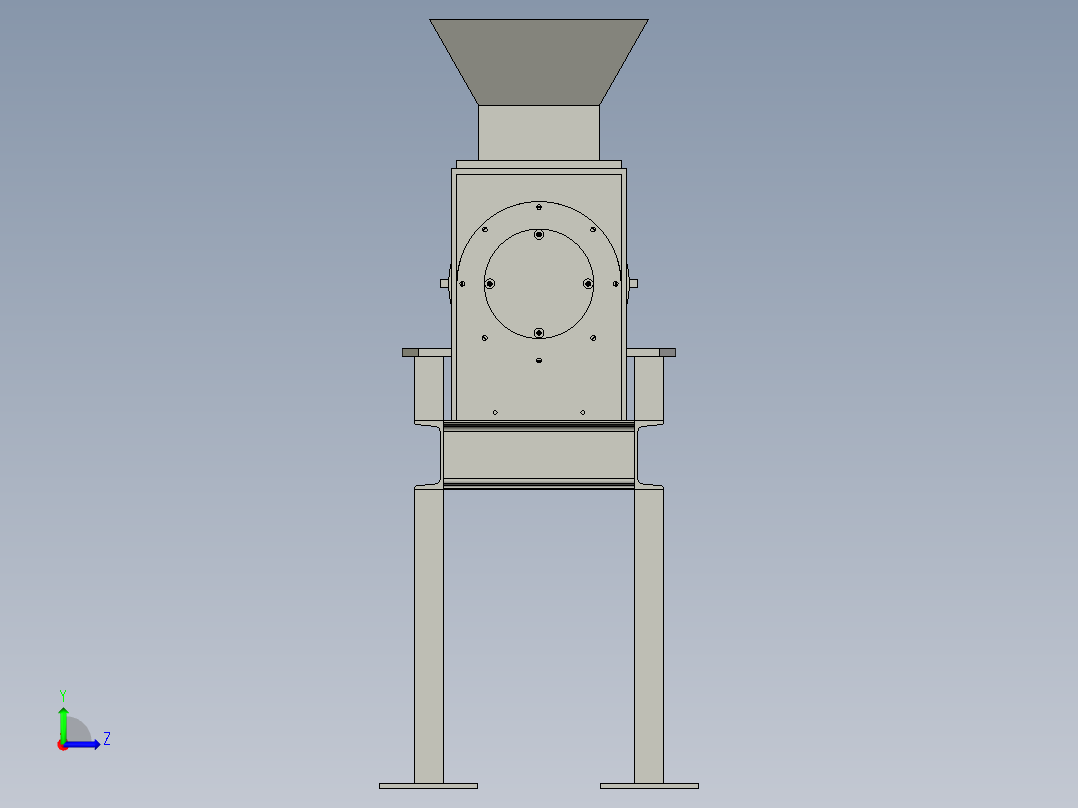 固液分离机尾菜脱水机左视图
