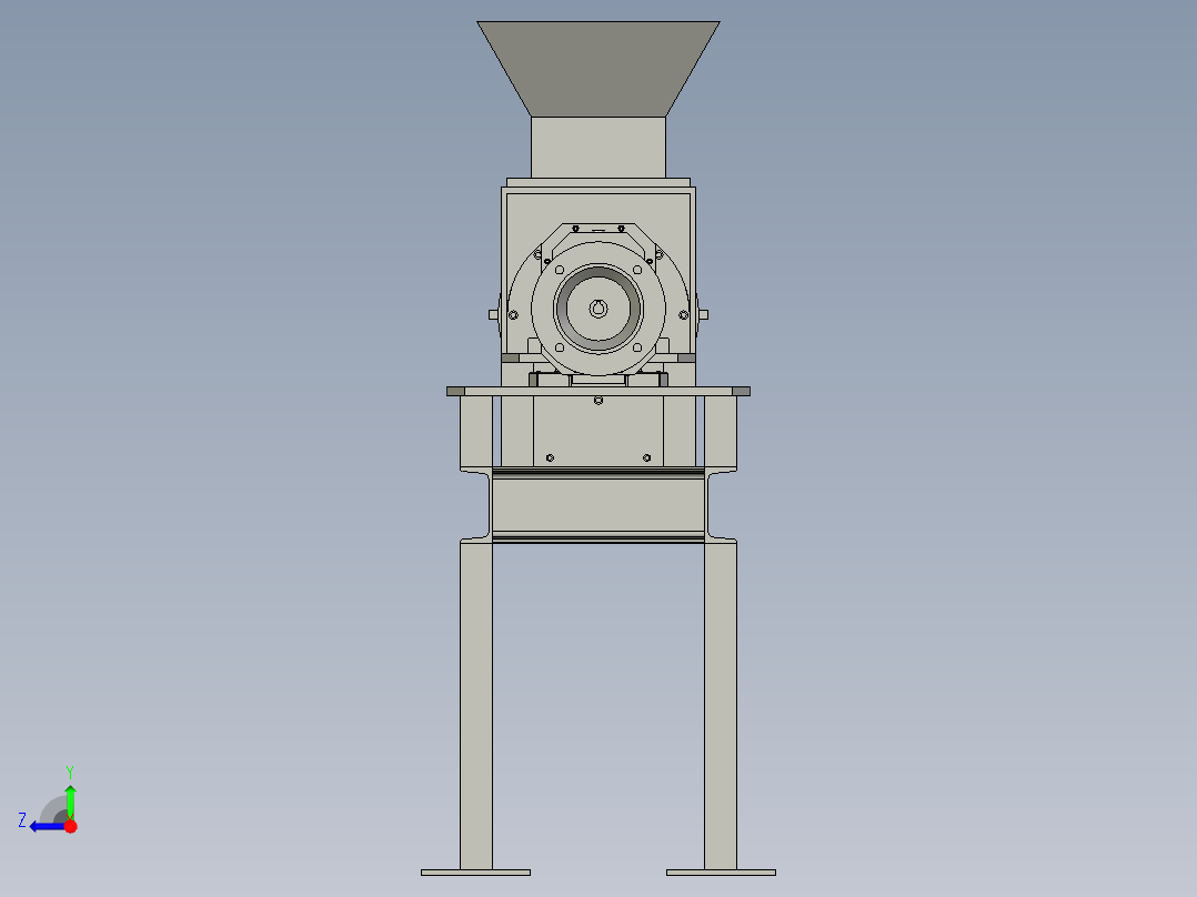 固液分离机尾菜脱水机右视图