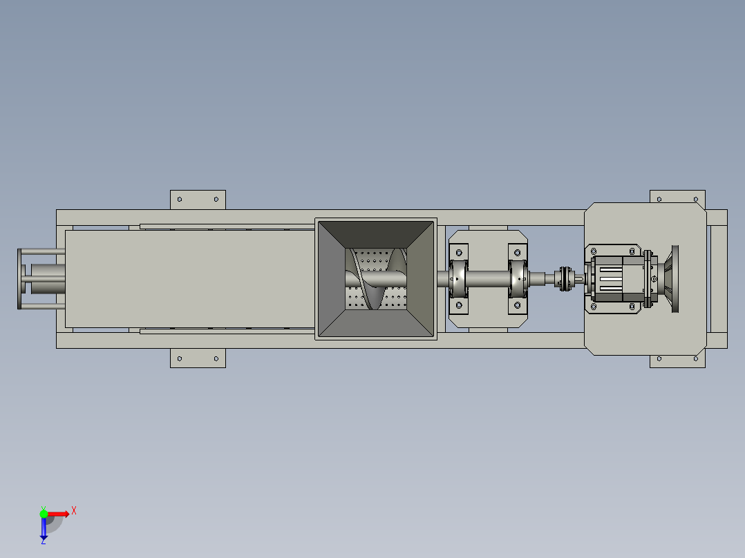 固液分离机尾菜脱水机俯视图