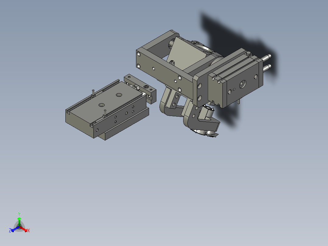 不良品下料机构主视图
