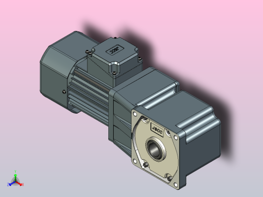 JSCC变频减速电机 f250rc-L正等轴测缩略图