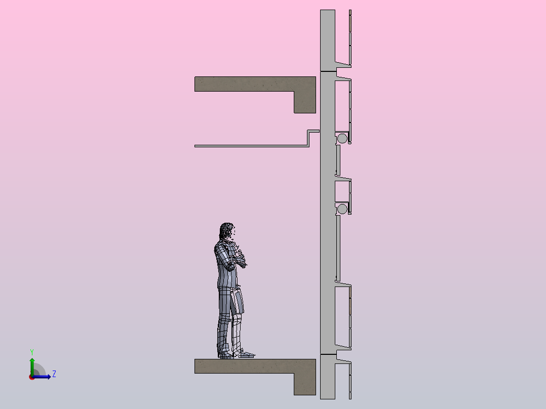 大学建筑左视图