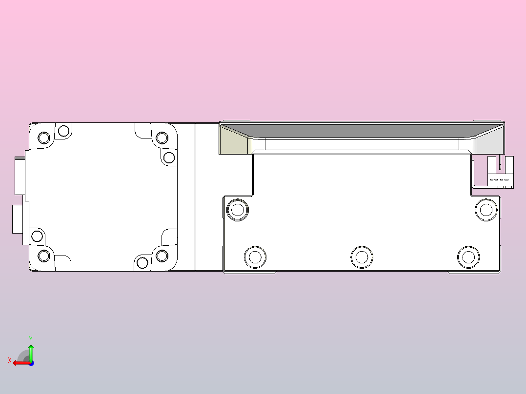 滚珠丝杠直线轴内置导轨TPA-GCR-150-2010C-L750-ML-M75-N3后视图