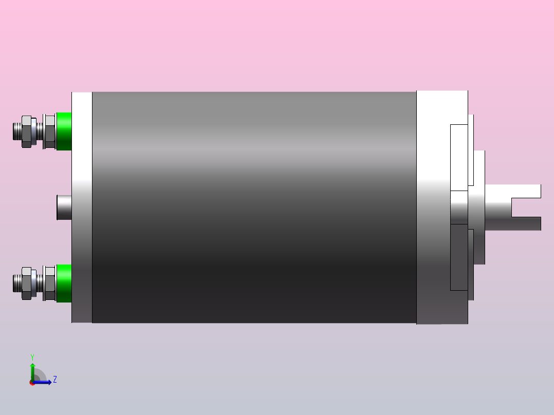 12V-0.8KW 直流电机-液压泵左视图