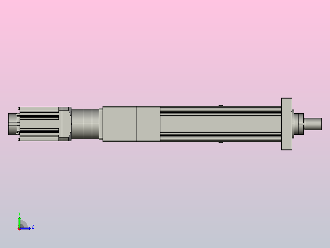 MTA125-300-P10-FF-D-K_-P2000W&amp;3000W-S3重载型电动缸左视图