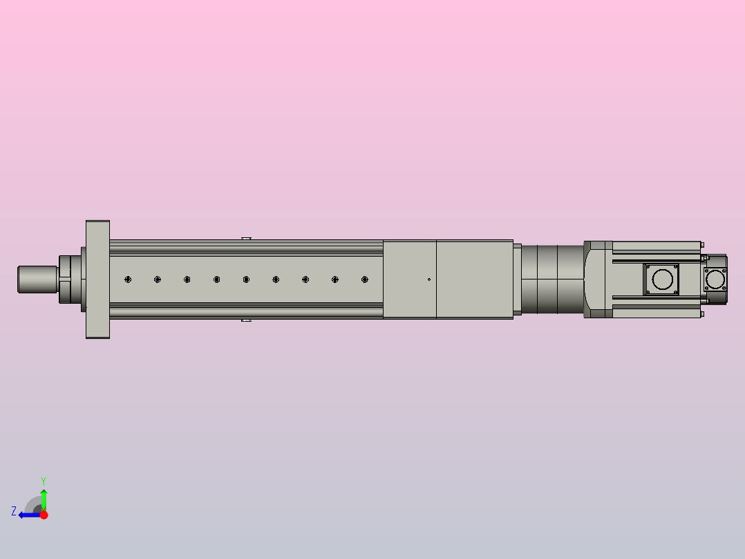 MTA125-300-P10-FF-D-K_-P2000W&amp;3000W-S3重载型电动缸右视图