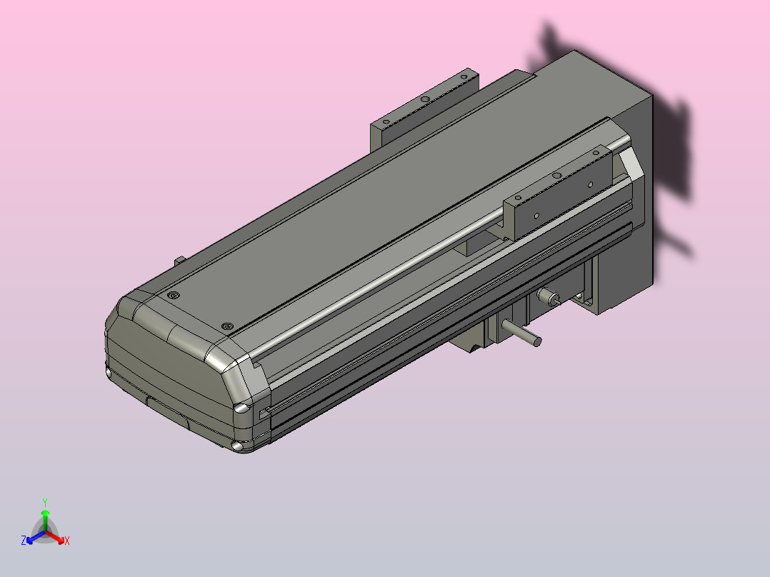 SYS13-200-BM-200W滚珠花健、支撑座、滚珠丝杠、交叉导轨、直线模组主视图