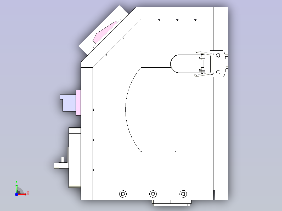 交流充电枪微动开关测试治具3D图纸前视图