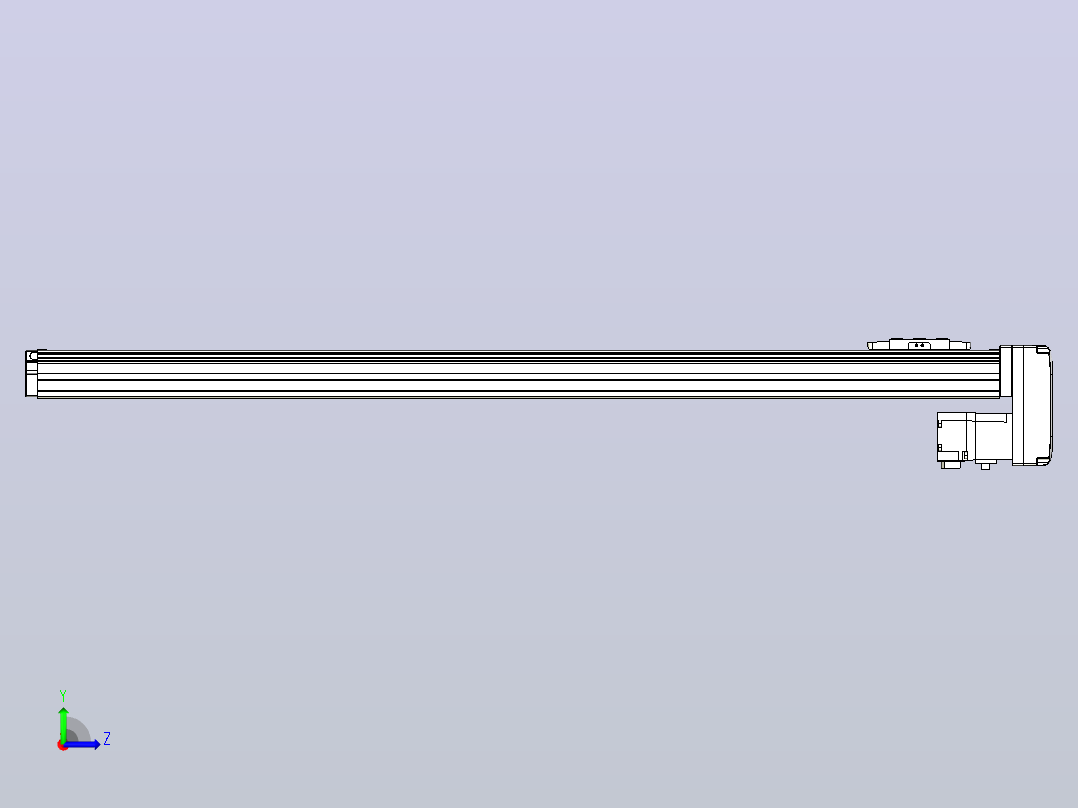 滚珠丝杠直线轴内置导轨TPA-GCR-40-1210C-L700-MP-M10-N3左视图