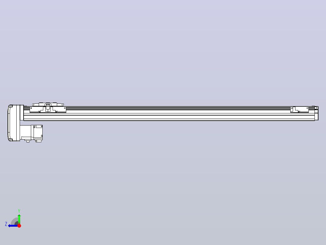 滚珠丝杠直线轴内置导轨TPA-GCR-40-1210C-L700-MP-M10-N3右视图