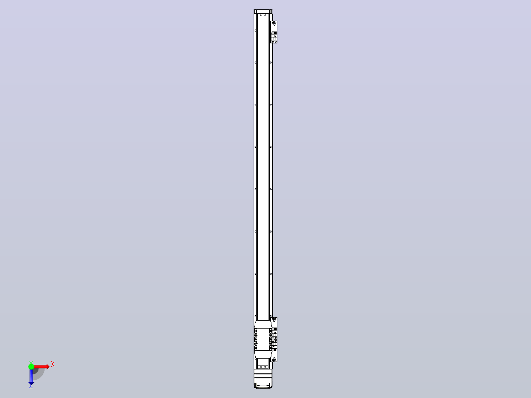 滚珠丝杠直线轴内置导轨TPA-GCR-40-1210C-L700-MP-M10-N3俯视图