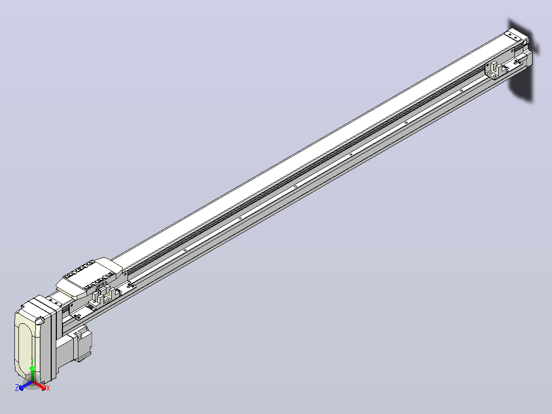 滚珠丝杠直线轴内置导轨TPA-GCR-40-1210C-L700-MP-M10-N3正等轴测图