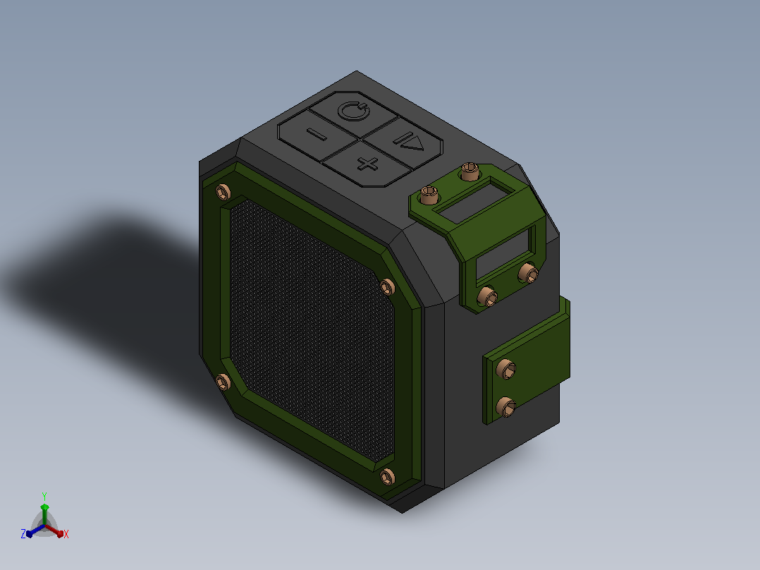 solidworks蓝牙音箱正等轴测图