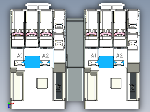 NXC-18_N～22_N交流接触器三维模型202204俯视缩略图