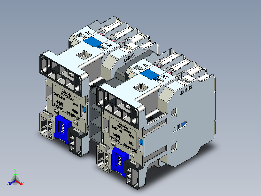 NXC-18_N～22_N交流接触器三维模型202204正等轴测图