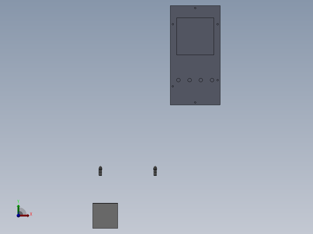 机架3D模型前视图