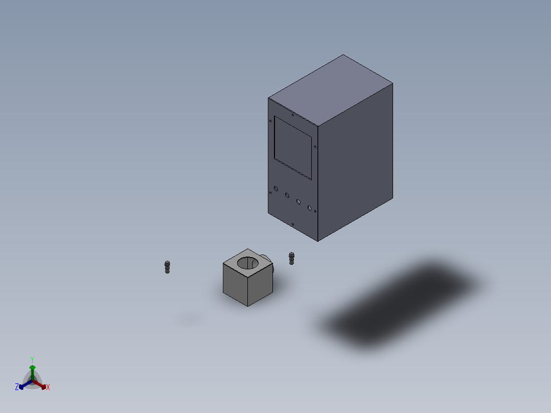 机架3D模型正等轴测图