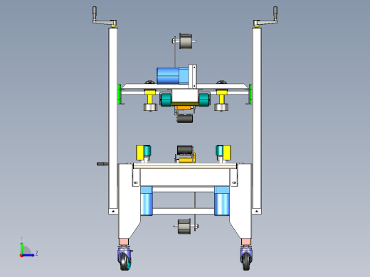 左右驱动封箱机设计3D模型左视缩略图