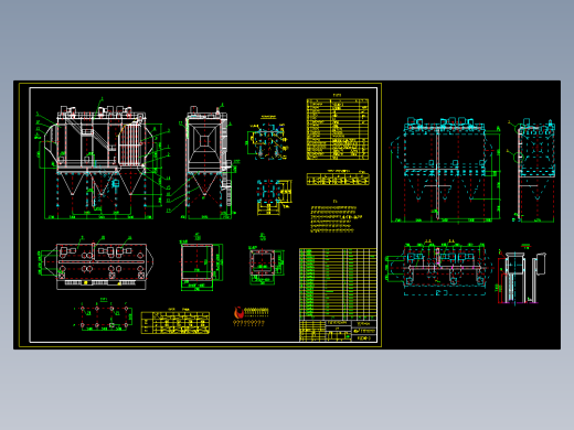 40m3单室三电场电除尘器详图