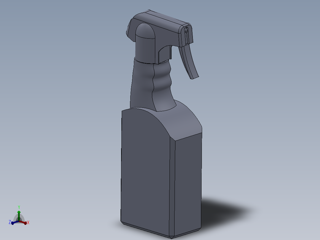 solidworks 汽车玻璃清洁剂外观设计