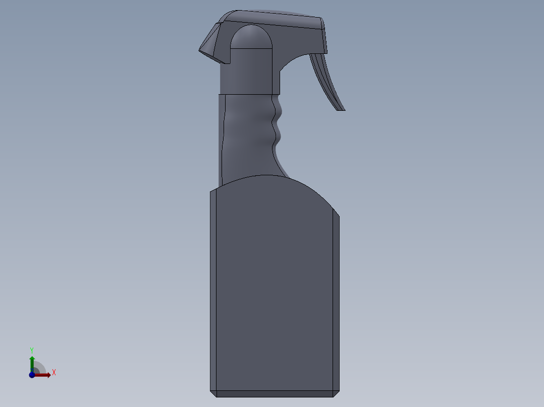 solidworks 汽车玻璃清洁剂外观设计前视图