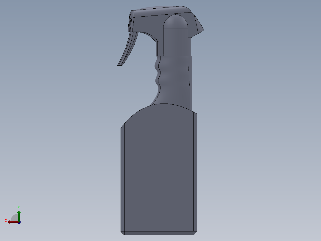 solidworks 汽车玻璃清洁剂外观设计后视图