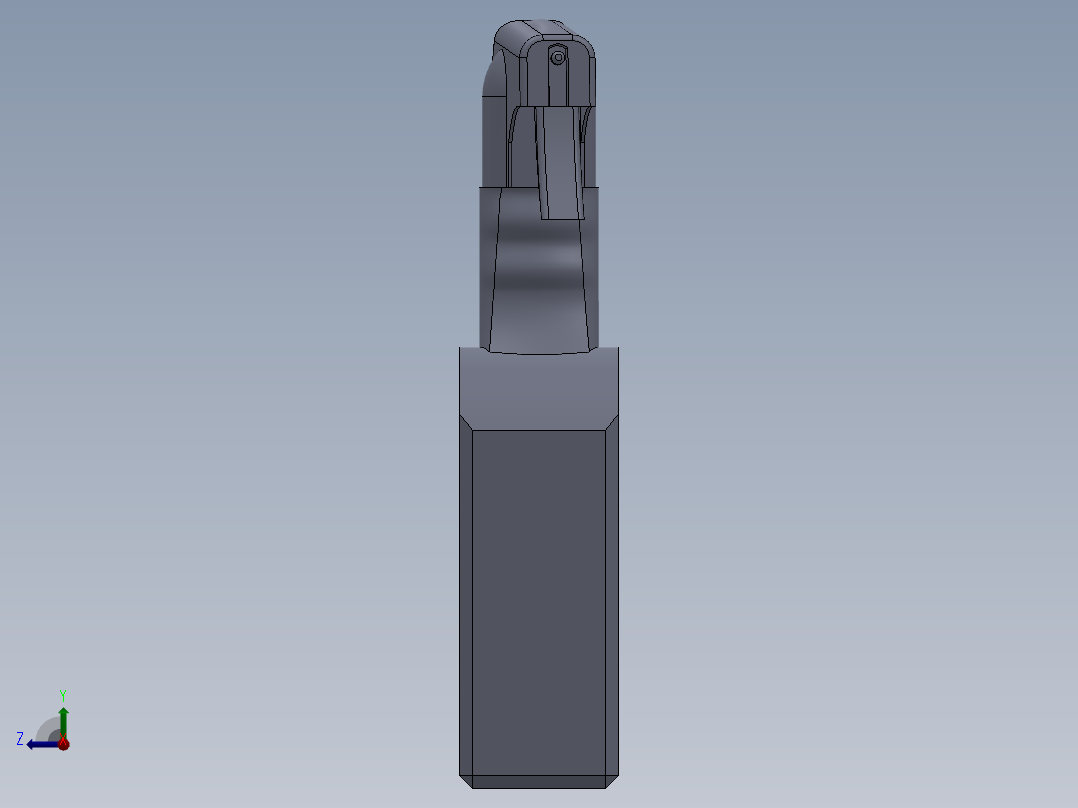 solidworks 汽车玻璃清洁剂外观设计右视图