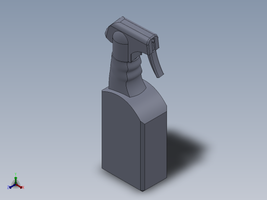 solidworks 汽车玻璃清洁剂外观设计正等轴测缩略图