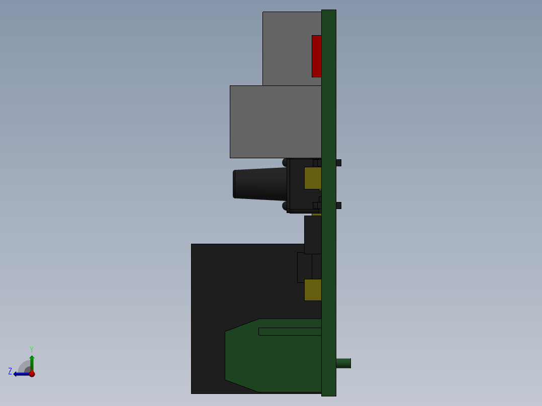 w1209直流12V冷热温度温控器温控开关温度控制器温度控制器温度计SW2015含特征右视图
