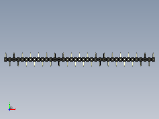 彩色公排针 100mil 2.54mm 系列-DS1022_black_37p_100mil_Type_SMT_R1_rev1.0前视缩略图