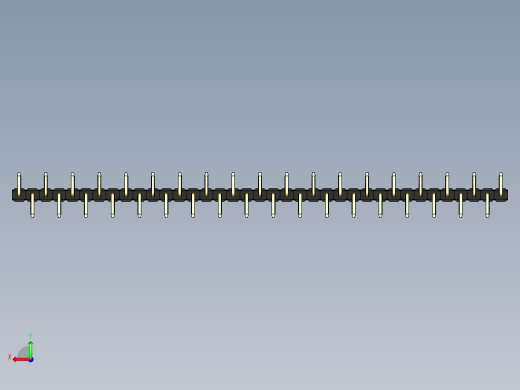 彩色公排针 100mil 2.54mm 系列-DS1022_black_37p_100mil_Type_SMT_R1_rev1.0后视缩略图
