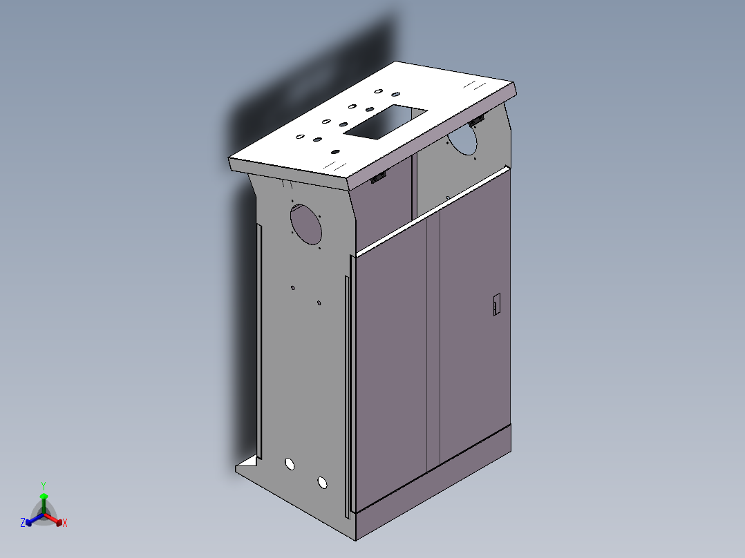 操作台正等轴测图