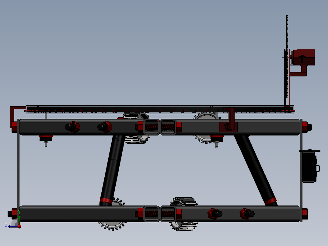爬树和采摘装置右视图