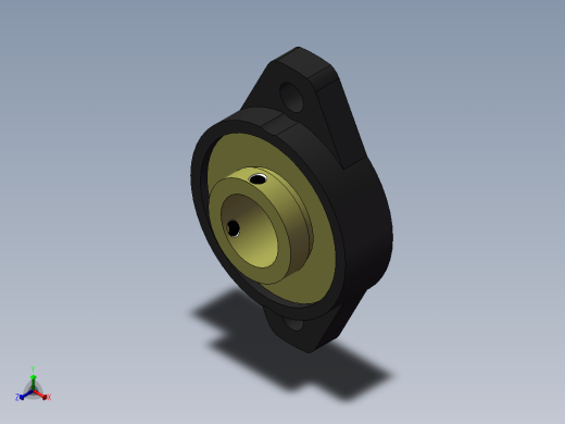 棱型座式轴承-17正等轴测缩略图