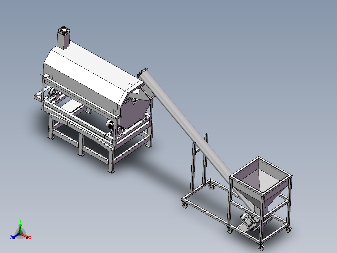 粮食烘干机设计资料含SW模型图纸+CAD