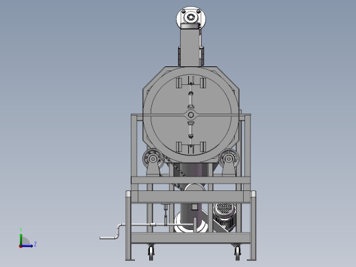 粮食烘干机设计资料含SW模型图纸+CAD左视缩略图