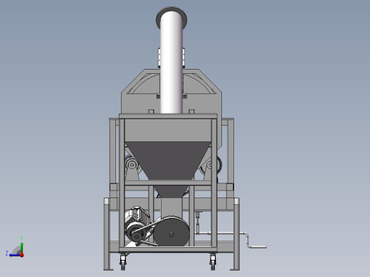 粮食烘干机设计资料含SW模型图纸+CAD右视缩略图