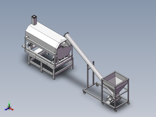 粮食烘干机设计资料含SW模型图纸+CAD正等轴测缩略图