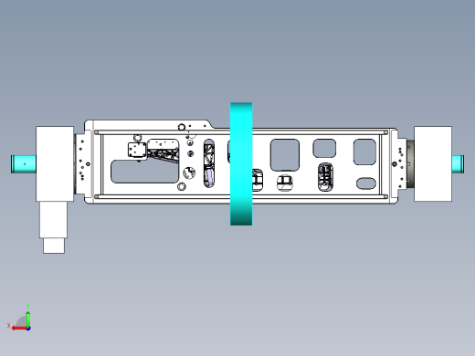 后纵梁液压四轴转台夹具后视缩略图