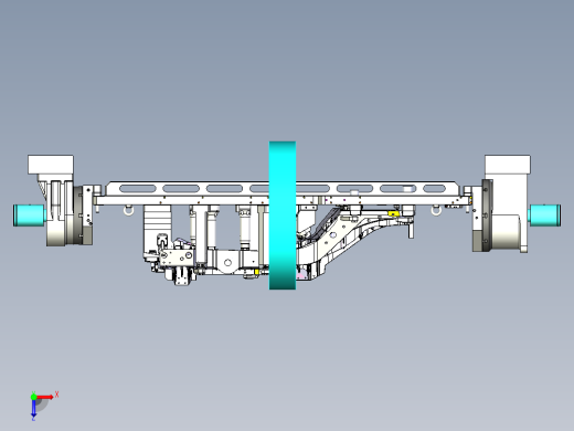 后纵梁液压四轴转台夹具俯视缩略图
