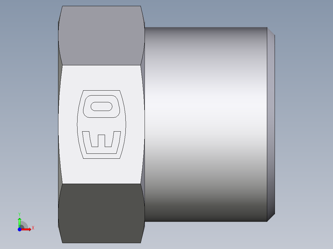 卡套式工业通用硬管接头EO_Blanking_plug_for_tube_ends_ROV10S71X前视图