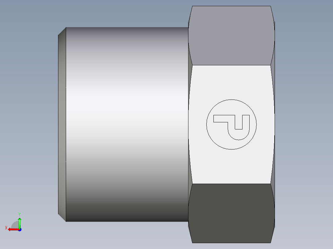 卡套式工业通用硬管接头EO_Blanking_plug_for_tube_ends_ROV10S71X后视图