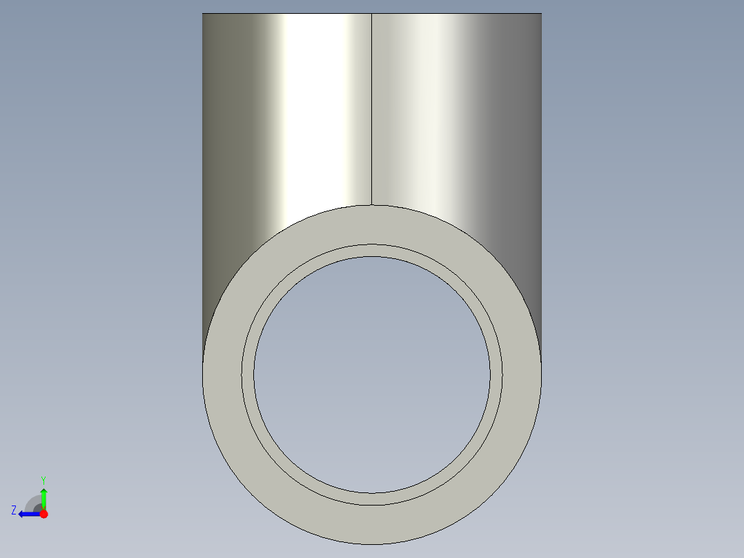 船舶管路系统SeaCor_Tee_SxSxS_37J101010_0.1in右视图